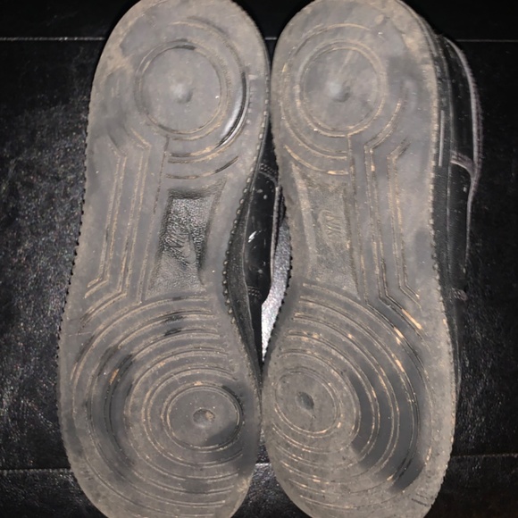 Black Nike Air Force 1s All Black - Picture 3 of 6